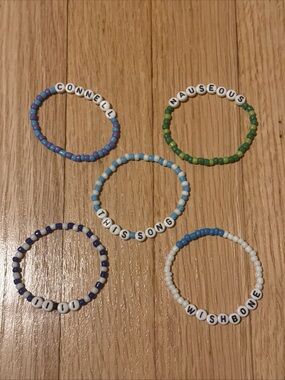 Conan Gray Inspired Wishbone Friendship Bracelets Handmade Beaded Fan Gift